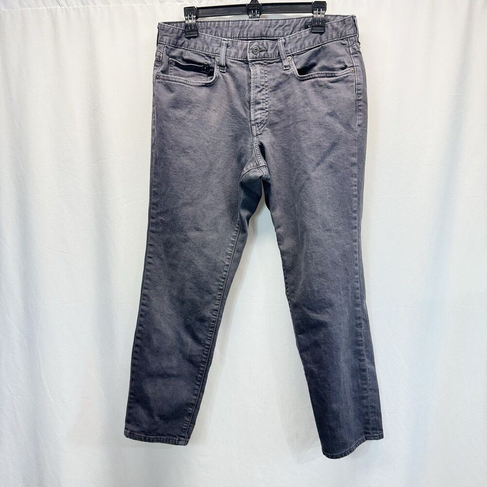 Bonobos Straight Fit Jeans Mens 33x30 Med Wash Gray Comfort Stretch Stain Travel
